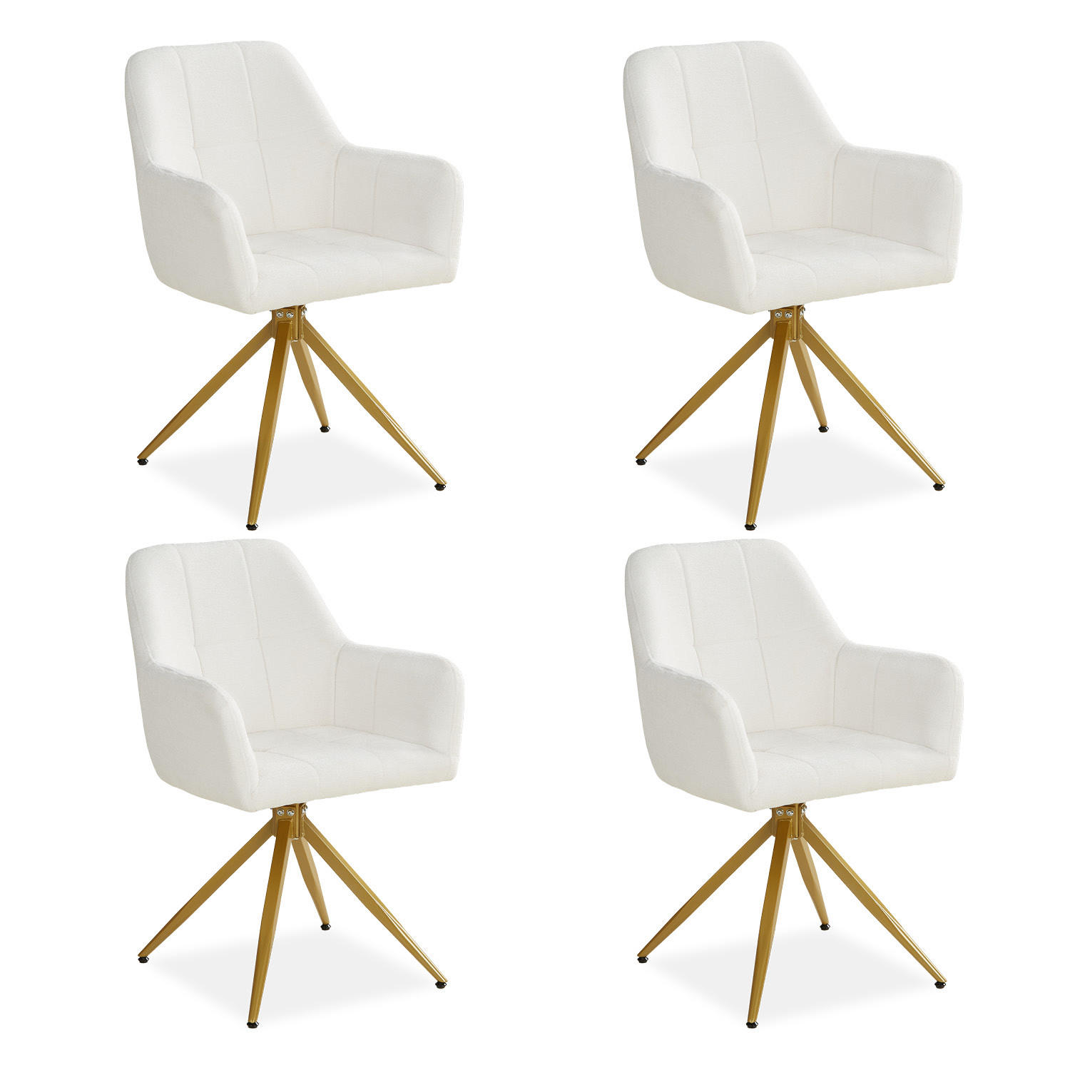 Homestyle4u Armlehnenstuhl Beige 56x86x60 cm