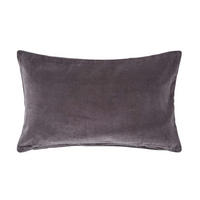 KISSENHÜLLE Baumwollsamt anthrazit 30/50 cm - Anthrazit, Textil (30/50cm) - Homescapes
