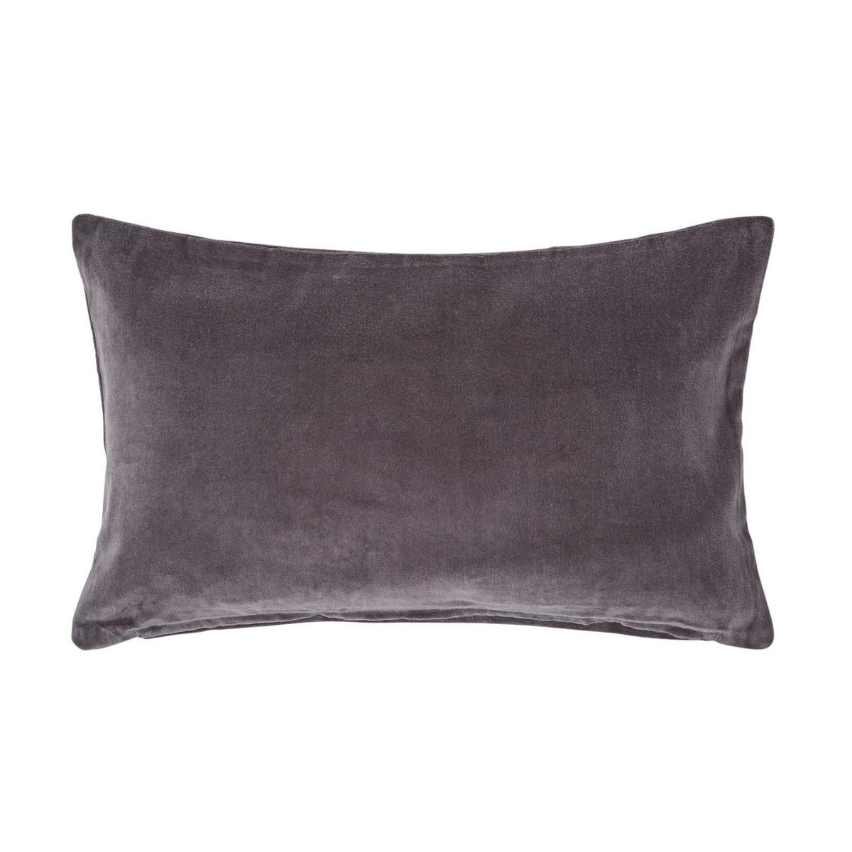 KISSENHÜLLE Baumwollsamt anthrazit 30/50 cm - Anthrazit, Textil (30/50cm) - Homescapes