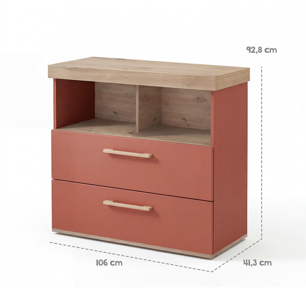 WICKELKOMMODE Jimmy Mauve - Mauve, Holzwerkstoff (110/103/78cm) - Roba