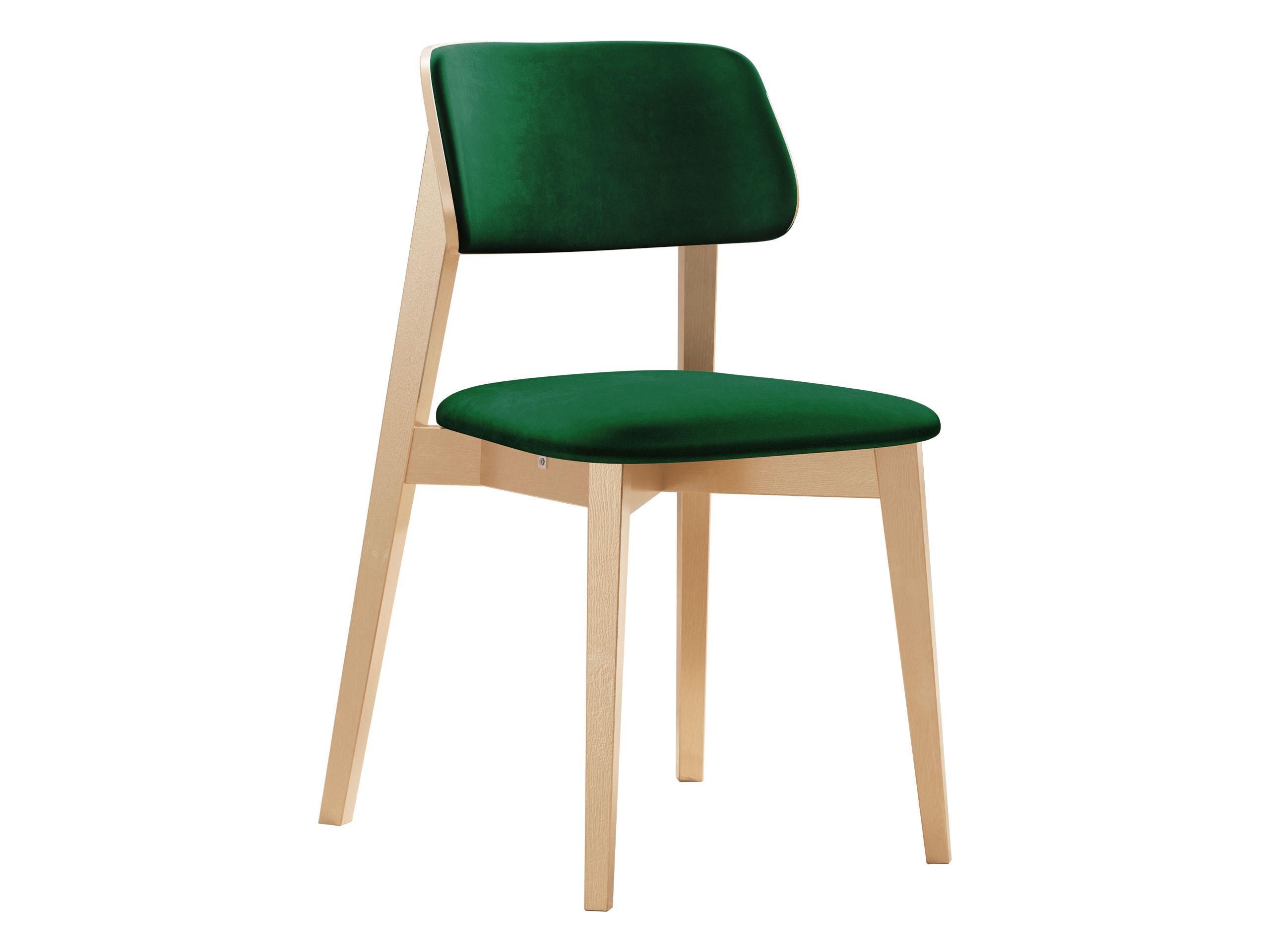 WOHNZIMMER STUHL KT63/C, Holzfarbe: Buche - Buchefarben/Grün, Holz/Textil (47/80/49cm) - MIRJAN24