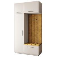 GARDEROBENSCHRANK REMA 120/240/60 cm Modern Garderobe-Set Kaschmir - Kaschmir/Gelb, Holzwerkstoff (120/240/60cm) - MASSENO