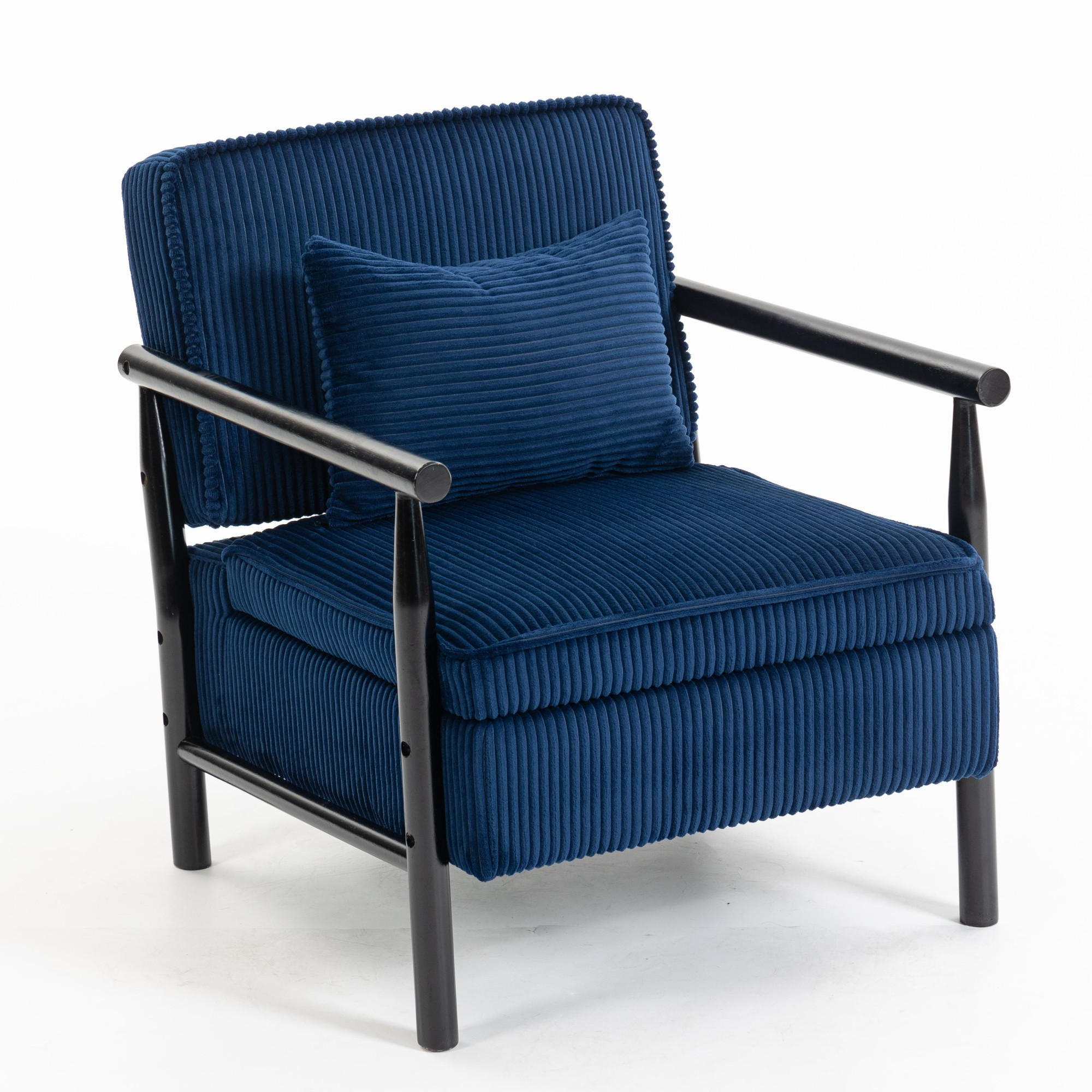 SESSEL Design Sessel,Loungesessel,Polsterstuhl,Cord,Blau - Blau, Textil (61/72/80cm) - LVHOM