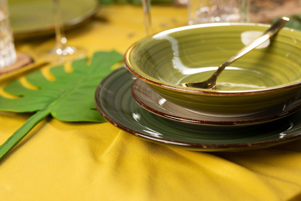 TIEFER TELLER Tiefe Teller / Pastateller Deep Forest ø 21 cm - 6 Stück - Multicolor, Keramik (2/5/21cm) - Studio Tavola