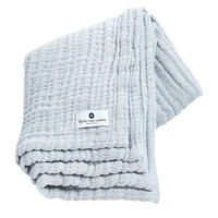 MUSSELINDECKE Blau Large - Blau, Textil (90/120cm) - nordic coast company