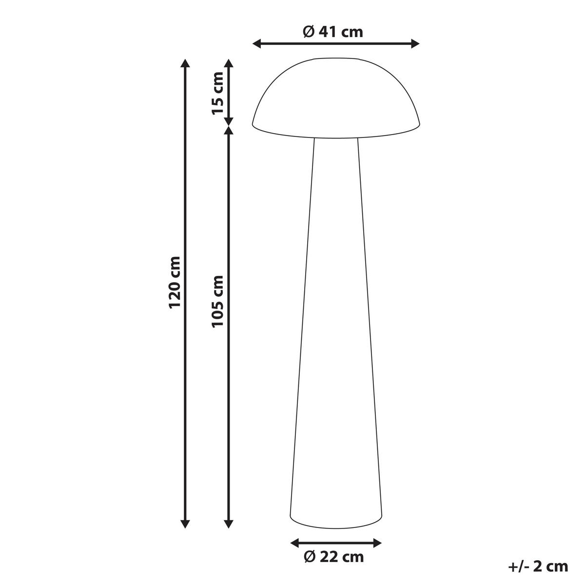 STEHLAMPE Naturfarben Alero - Naturfarben, Kunststoff (41/41/120cm) - Beliani