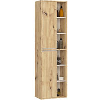 BAD HOCHSCHRANK Vami Eiche Artisan, Kaschmir - Kaschmir/Eiche Artisan, Holzwerkstoff (50/170/30cm) - Akord