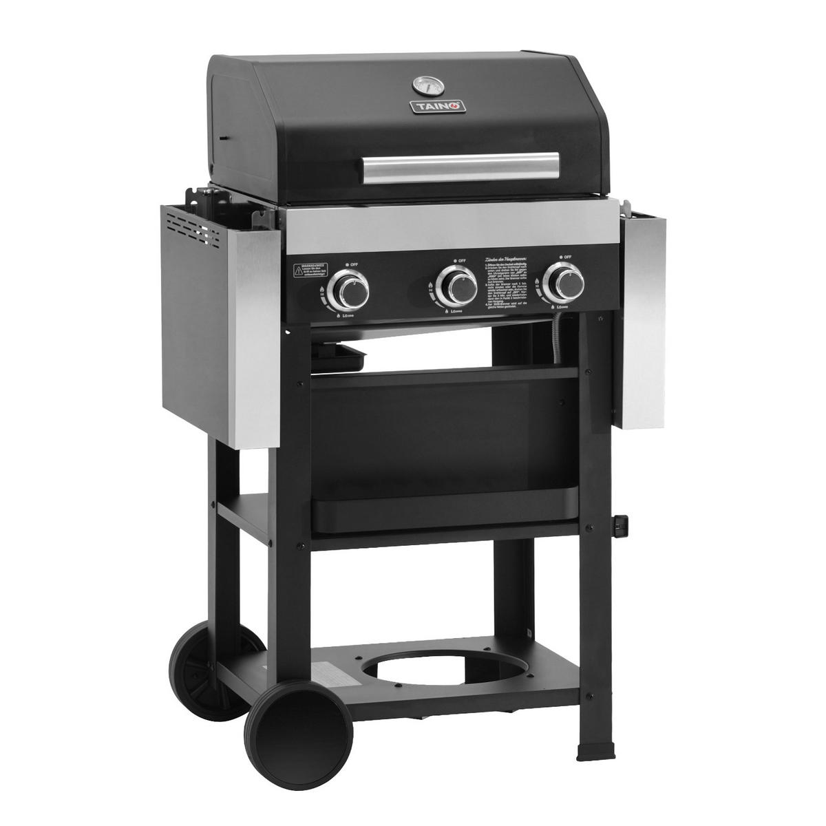 GASGRILL WABAYA 3+1 + Haube - Schwarz, Metall (112/103/53cm) - TAINO