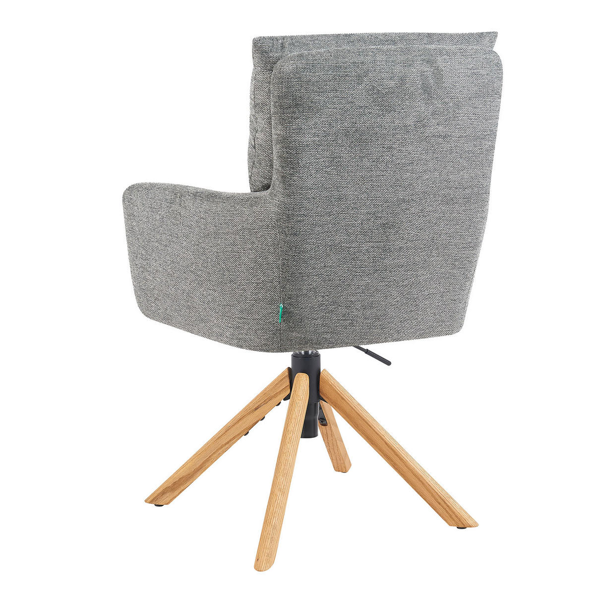 BÜROSTUHL Mika-Tesa - Honigeiche/Grau, Eichenholz/Holz (59/95/66cm) - DUBI Möbel