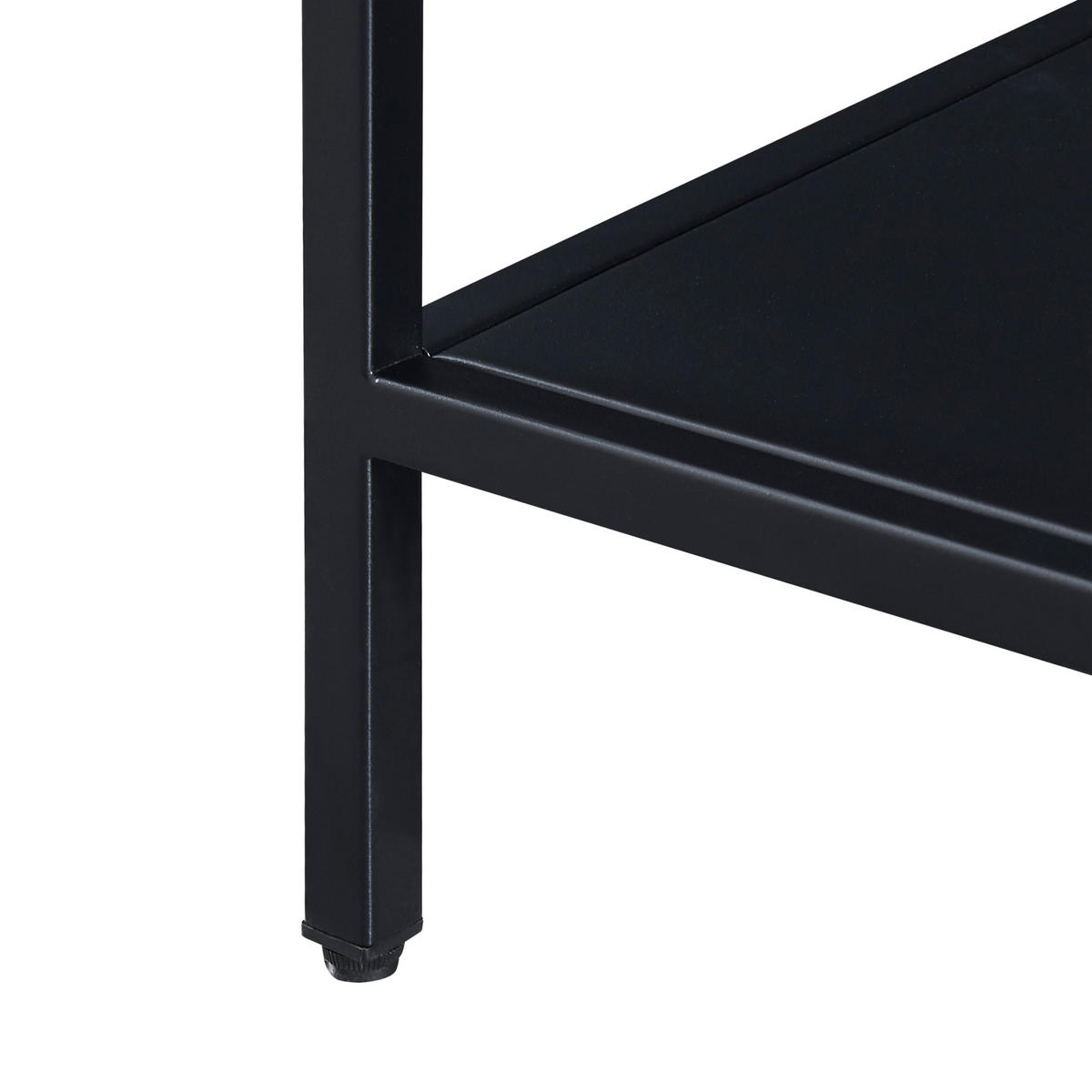 KONSOLENTISCH Kumlinge - Schwarz, Metall (30/55/85cm) - [en.casa]