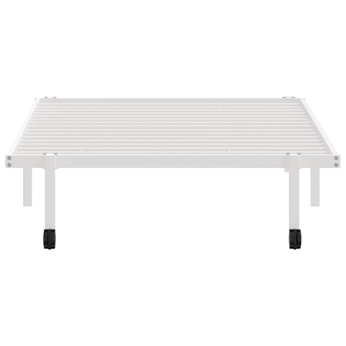 BETTGESTELL Zusammenklappbar 222/104.5/30 cm Weiß Stahl - Weiß, Metall (100/200cm) - vidaXL