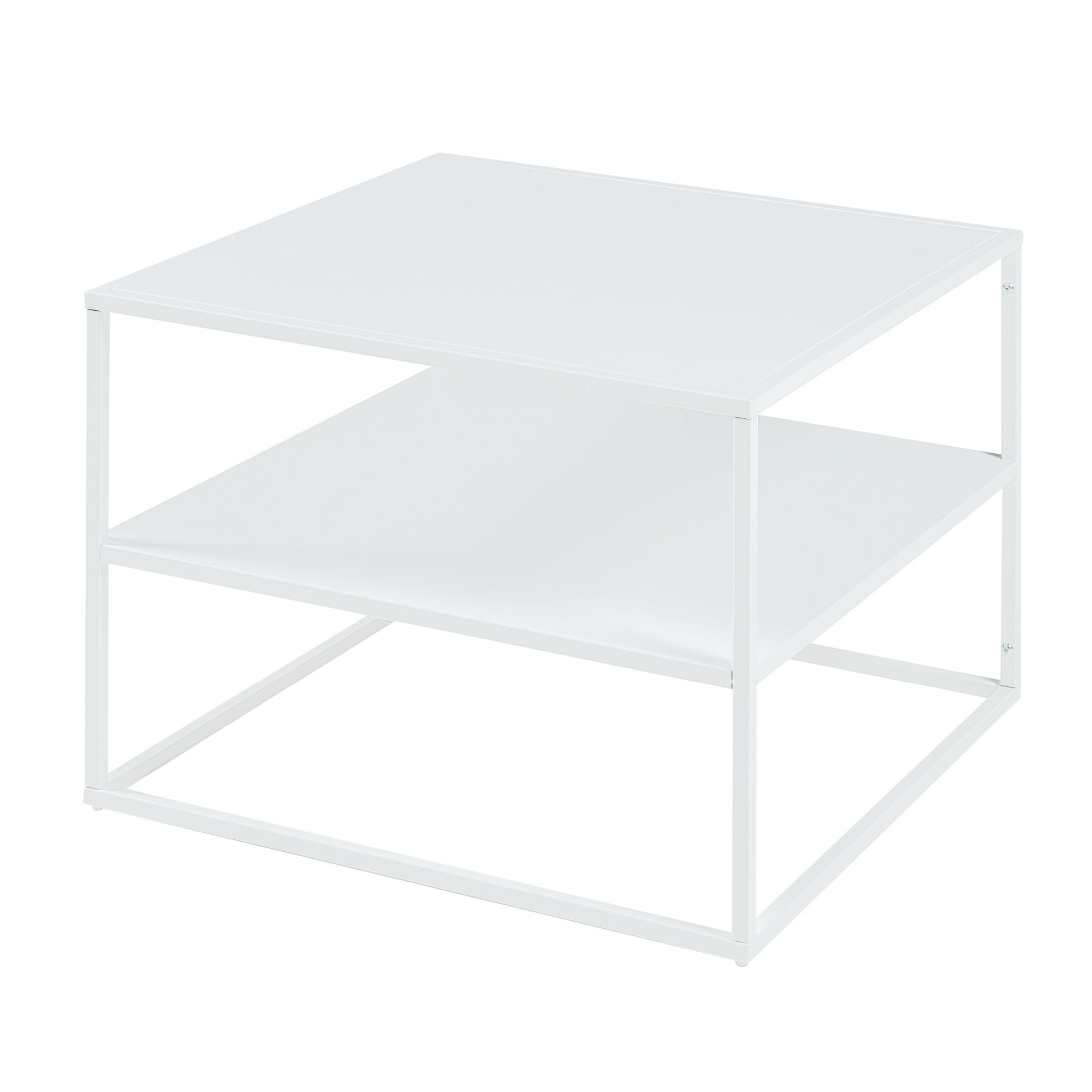 COUCHTISCH Solund 60/60/45 cm - Weiß, Metall (60/60/45cm) - [en.casa]