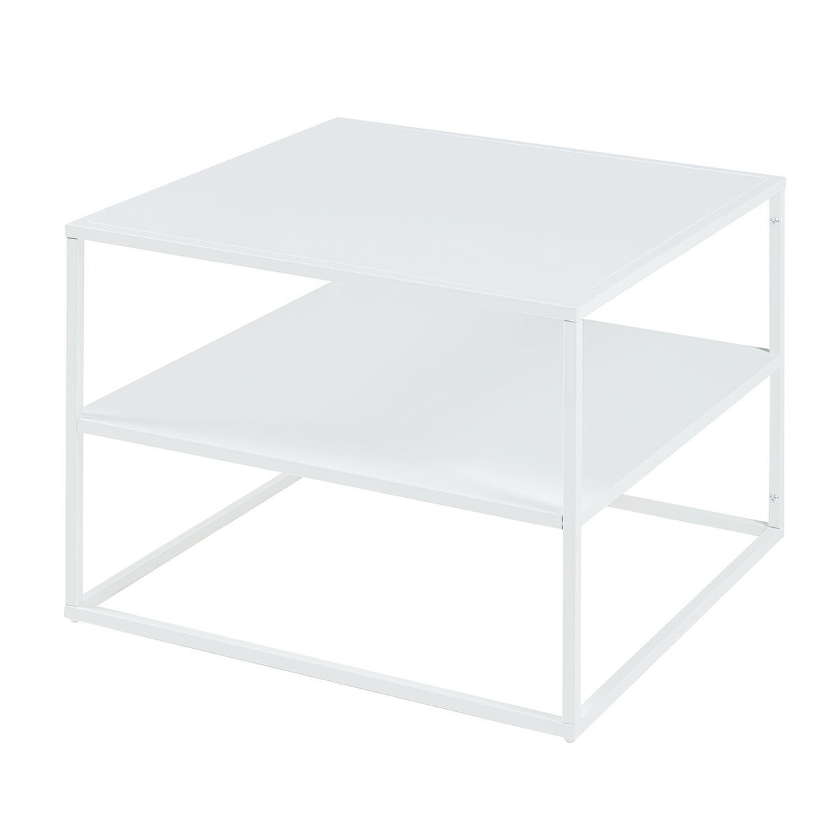 COUCHTISCH Solund 60/60/45 cm - Weiß, Metall (60/60/45cm) - [en.casa]