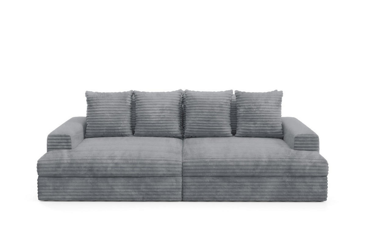 SCHLAFSOFA Premium Extra Komfort Grau - Schwarz/Grau, Holz/Holzwerkstoff (272/42/167cm) - Furnisell