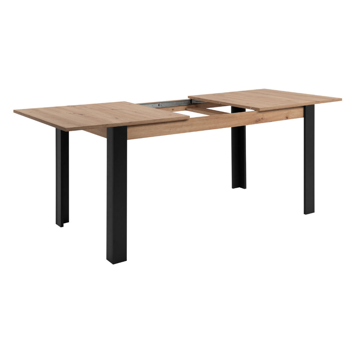 ESSTISCH ausziehbar von 150 bis 200 cm Dekor Artisan-Eiche und Schwarz 150/80/75 cm - Eschefarben, Holzwerkstoff (200/80/75cm) - Calicosy