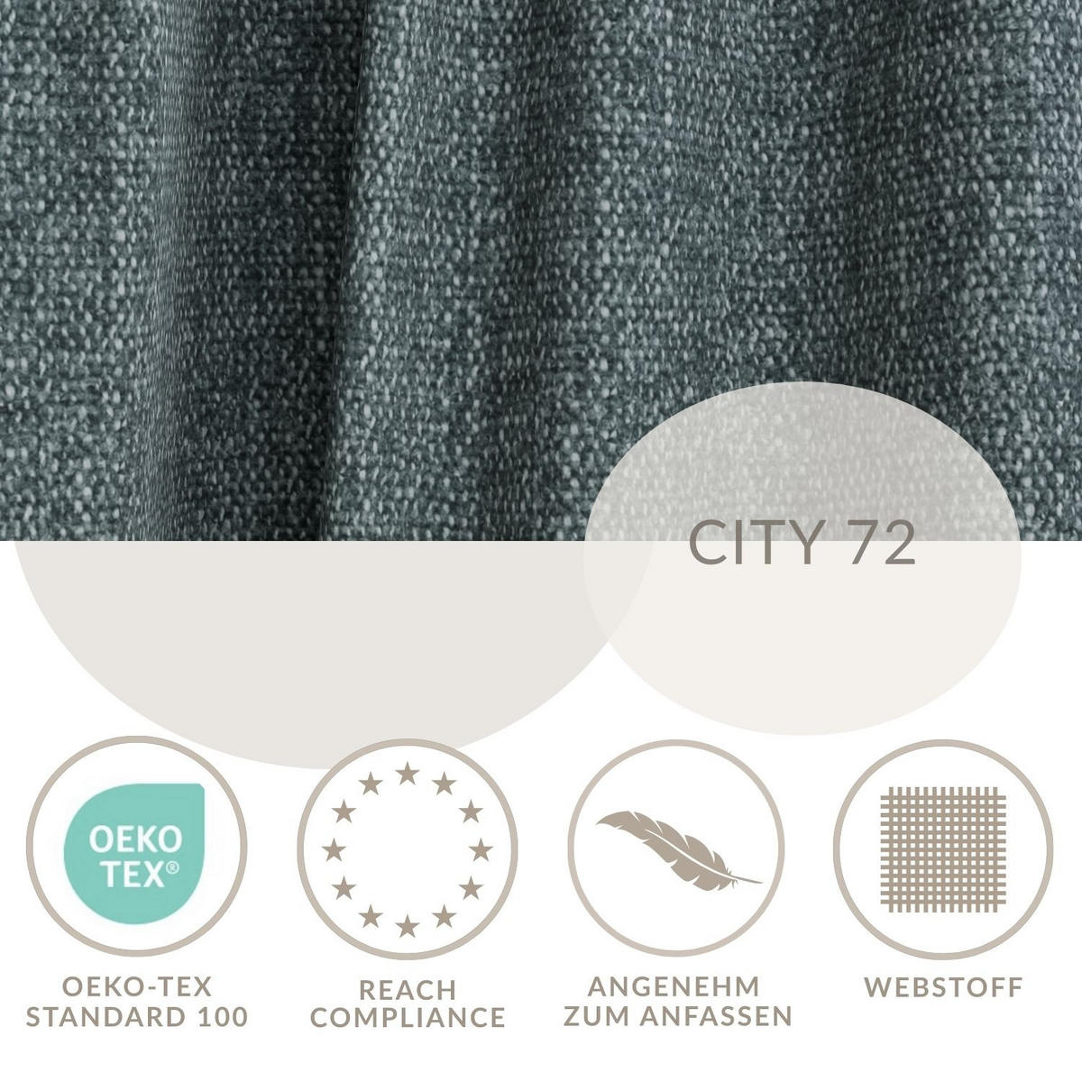 SOFA MIT SCHLAFFUNKTION Toluca Blau Webstoff - Blau/Schwarz, Holz/Holzwerkstoff (247/69/104cm) - Maison de Reve