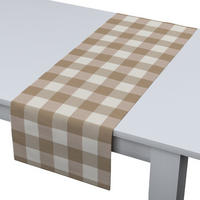 TISCHLÄUFER Quadro, weiß und grau, 40x130 cm - Grau, Textil (40/130cm) - Dekoria