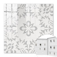 SCHLÜSSELBOX Weiß 30x30 cm – Türöffnung nach rechts - Elegante Symmetrie - Grau, Metall (30/30/5cm) - TULUP