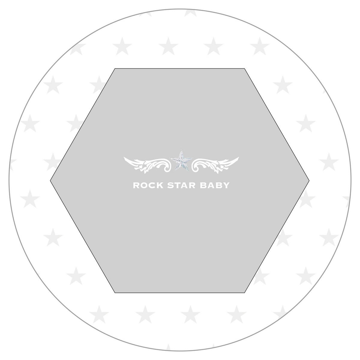 LAUFGITTER 100x100, Rock Star Baby 2 - Weiß, Holzwerkstoff (94.5/72.5/94.5cm) - Roba