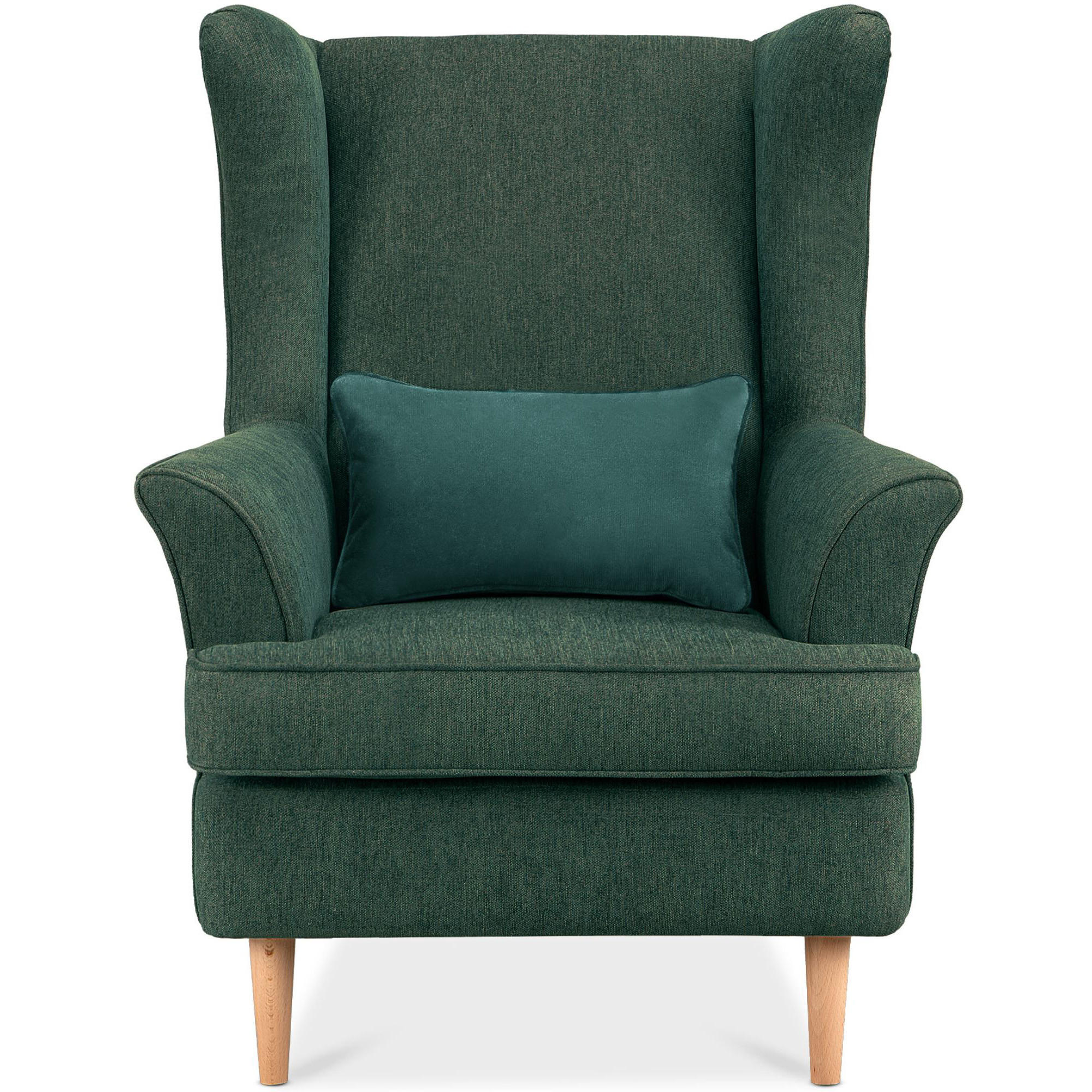OHRENSESSEL STRALIS inklusive dekorativem Kissen - Blau/Beige, Textil (82/108/80cm) - KONSIMO®