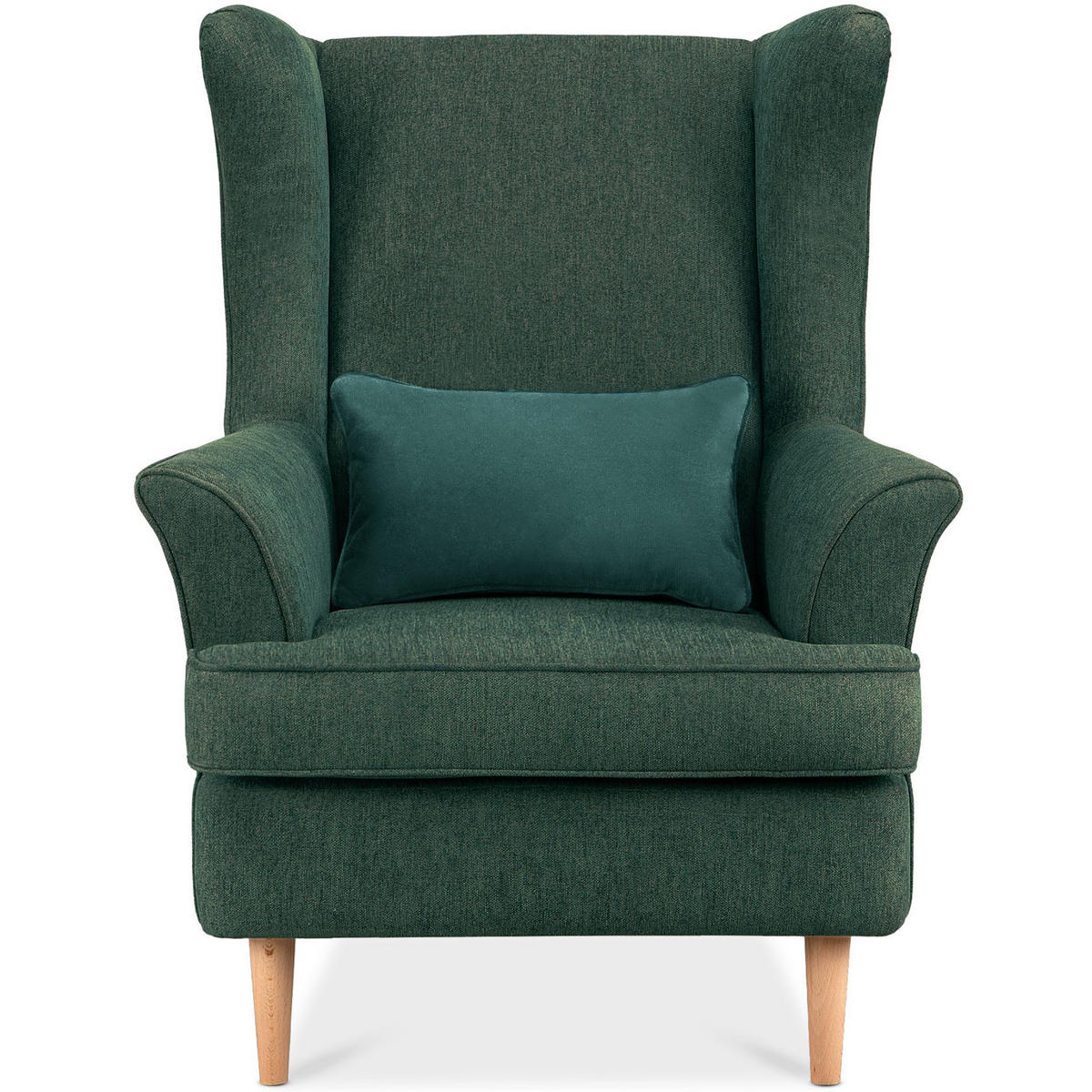 OHRENSESSEL STRALIS inklusive dekorativem Kissen - Blau/Beige, Textil (82/108/80cm) - KONSIMO®