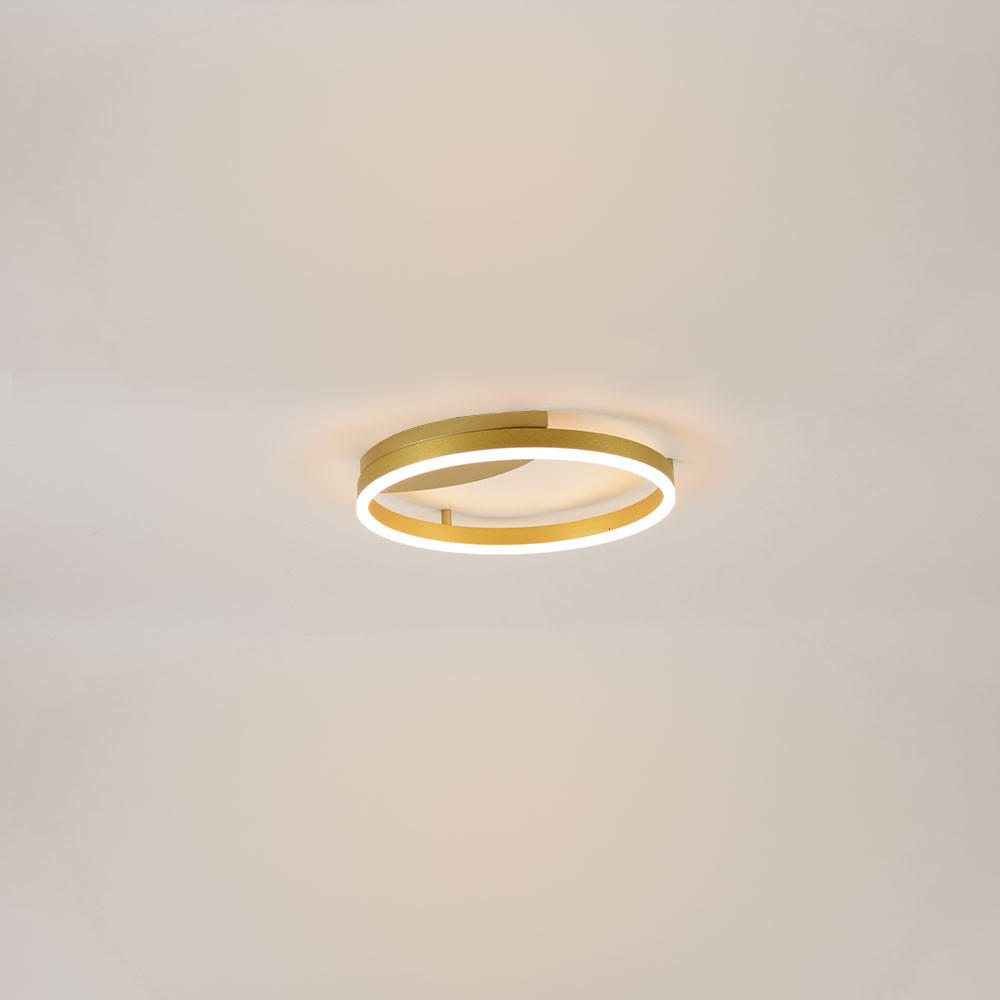 LED-WAND-/DECKENLAMPE Ring Gold Ø 40cm - Goldfarben, Metall (40/40/5.5cm) - s.luce
