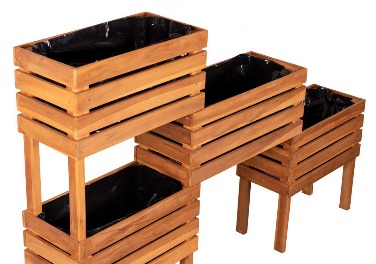 HOCHBEET Dundee - Naturfarben, Holz (180/120/30cm) - Mr. Deko
