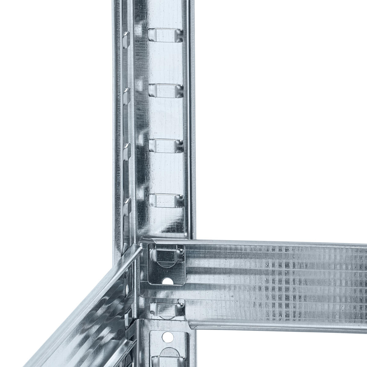 SCHWERLASTREGAL - Hellbraun/Alufarben, Holzwerkstoff/Kunststoff (60/120/30cm) - Relaxdays