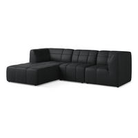 ECKSOFA Links Kunstleder Schwarz - Schwarz, Holzwerkstoff/Kunststoff (266/175cm) - Makamii