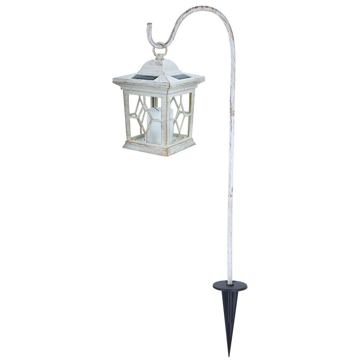 LED AUSSENLEUCHTE Solarmetall Weiß - Weiß, Metall (21/14.3/31cm) - Globo Lighting