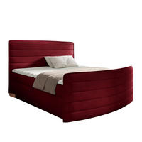 BOXBETT 120 x 200 cm mit Bonell-Federkernmatratze H3 - Rot - CLEO - Rot, Textil (120/200cm) - AN-Moebel 4u