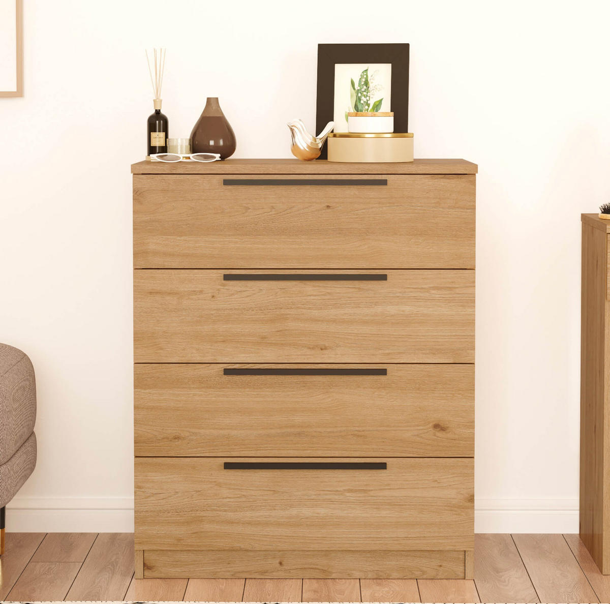 KOMMODE 72/42/87,5 cm - Braun, Holz (72/87.5/42cm) - Mobili Rebecca
