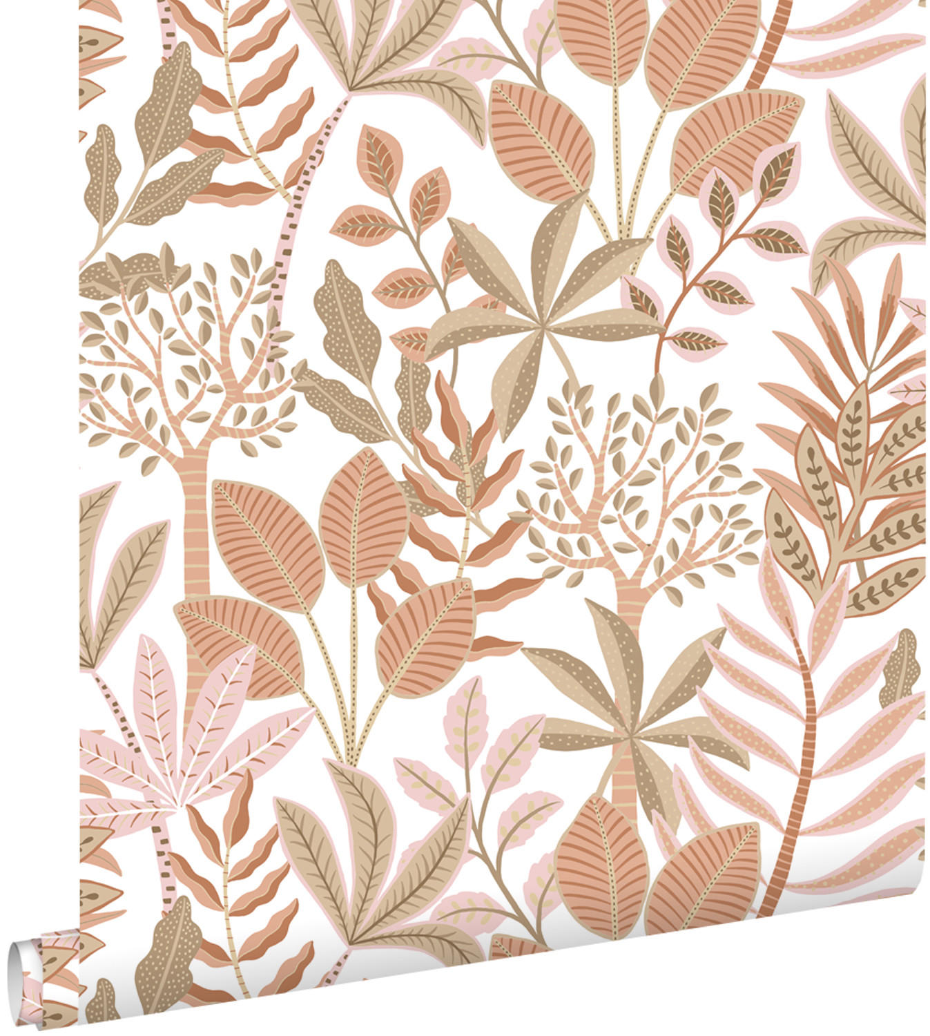 TAPETE Blätter 50 x 900 cm - Braun, Papier (50/900cm) - ESTAhome
