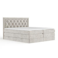 BOXSPRINGBETT Aurelia Beige 180/200 cm - Beige/Schwarz, Holz/Holzwerkstoff (180/200cm) - Maison de Reve