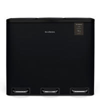 RECYCLINGMÜLLEIMER 54L, 3x18L Behälter, Schwarz N°988 - Schwarz, Metall (61.5/56/34.5cm) - Les Collectors