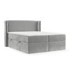 BOXBETT Viva 160/200 cm Hellgrau im Lotta Stoff - Hellgrau/Schwarz, Holz/Holzwerkstoff (160/200cm) - AltaBeds