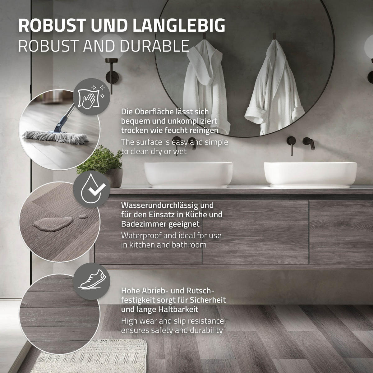 VINYLBODEN selbstklebend 8,92m²/64 Dielen Kiefer Grau - Hellgrau, Kunststoff (91.5/15.3/0.2cm) - ML-DESIGN