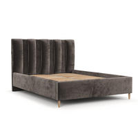 POLSTERBETT Loom 180/200 cm Braun im Lotta Stoff - Naturfarben/Braun, Holz/Holzwerkstoff (180/200cm) - AltaBeds