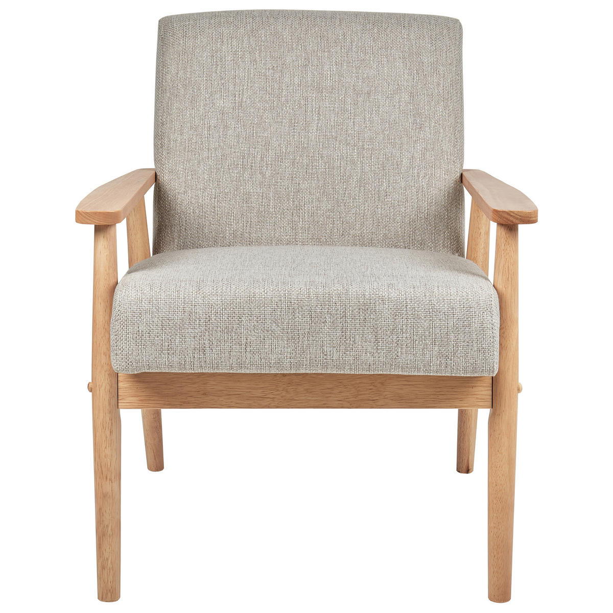 SESSEL Grau Esrum - Braun/Grau, Textil (62/79/80cm) - Beliani