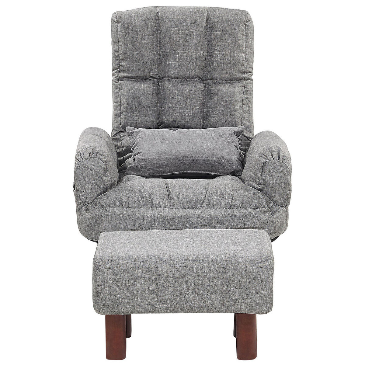 SESSEL Polsterbezug Grau Oland - Grau, Holz/Textil (65/92/65cm) - Beliani