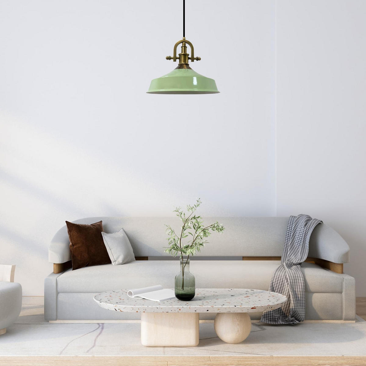 PENDELLEUCHTE Asletl-Marine - Mintgrün, Metall (41/41/28cm) - Bamyum