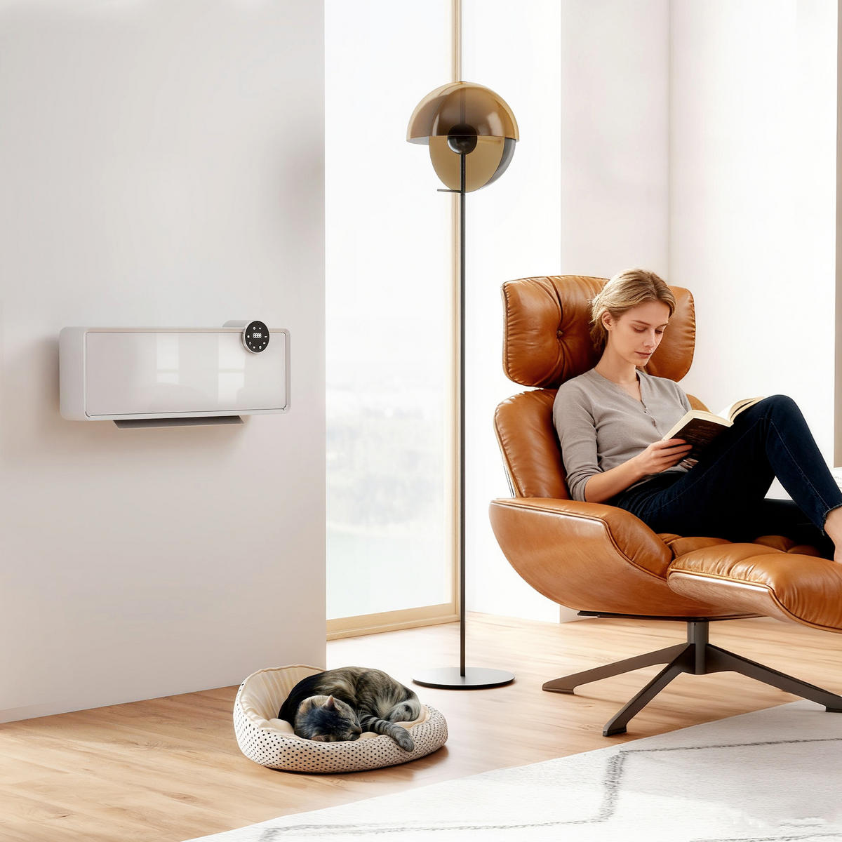HEIZLÜFTER DE-17064 PTC 1000/2000 W Wandmontage Weiß - Weiß, Kunststoff (18.7/12.3/54cm) - ComfortXL
