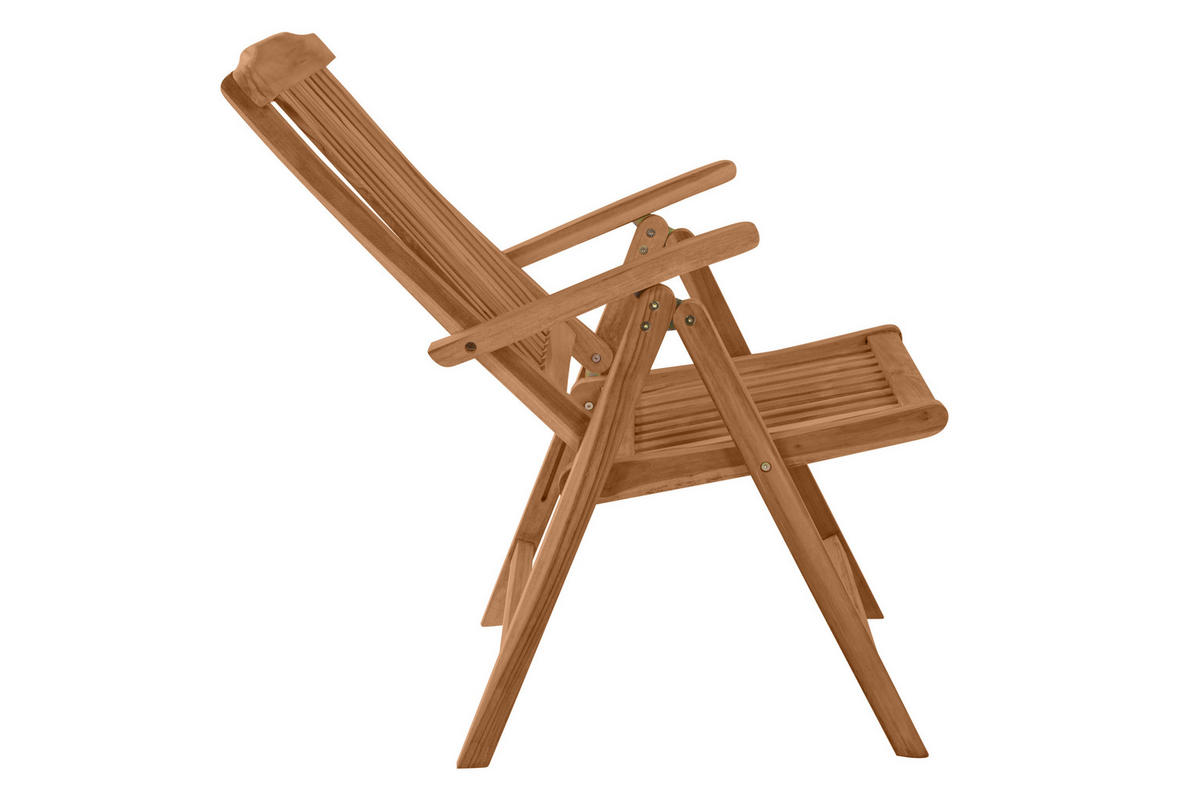 GARTENSTUHL HIGHLINE ARUBA - Braun, Holz (50/108/47cm) - SAM