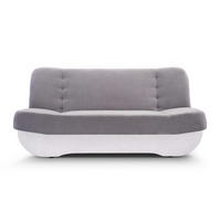 SCHLAFSOFA -PAFOS (Grau + Weiß Kunstleder) - Weiß, Holz (192/90/87cm) - Möblo