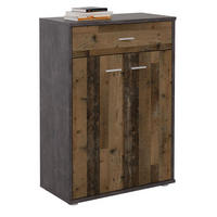 KOMMODE TOMMY - Dunkelgrau/Dunkelbraun, Holzwerkstoff (60/84/30cm) - CARO-Möbel