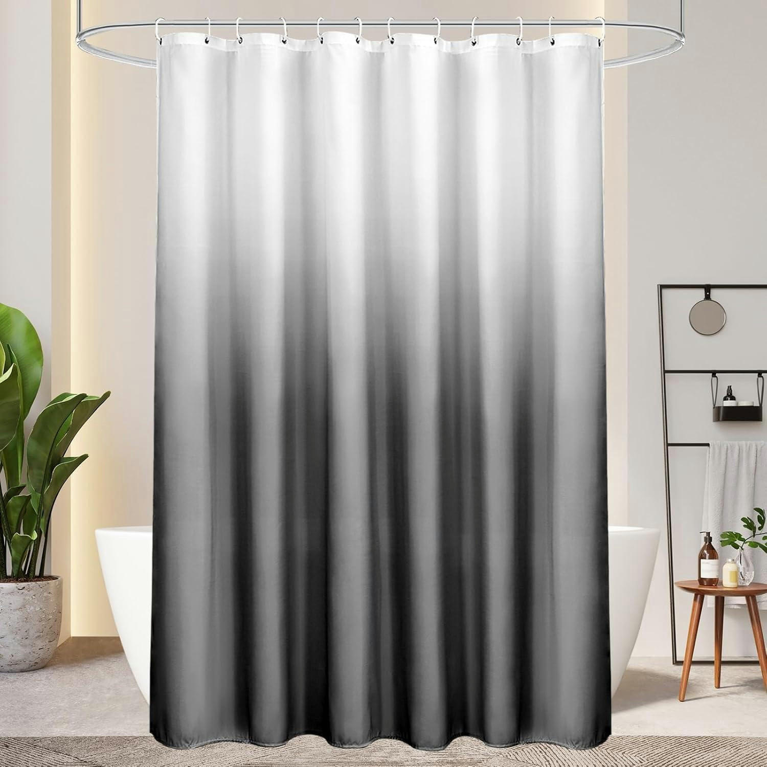 DUSCHVORHANG Grau 180 x 190 cm - Multicolor, Textil (190/200cm)