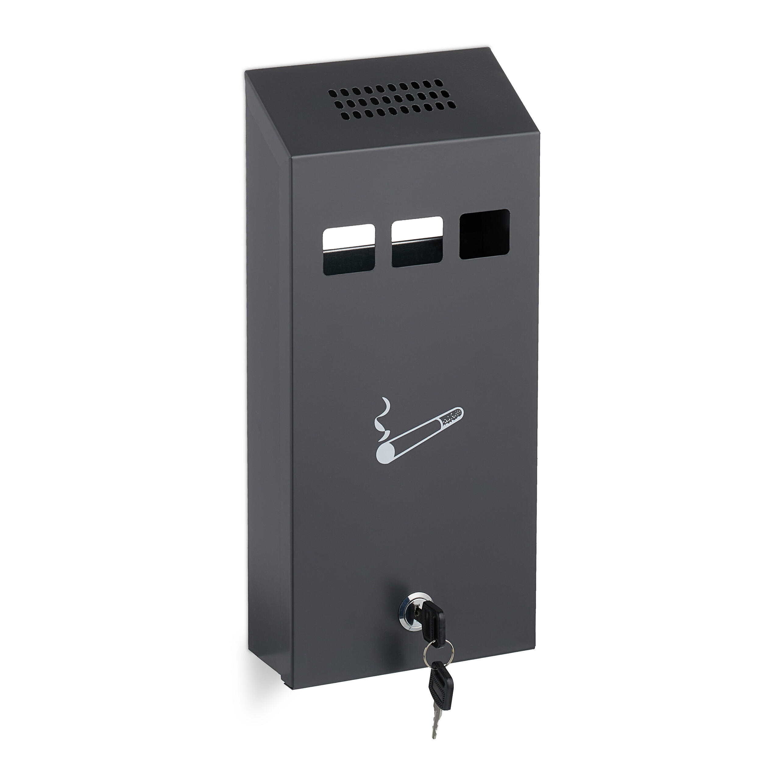 WANDASCHENBECHER - Anthrazit, Metall (15cm) - Relaxdays