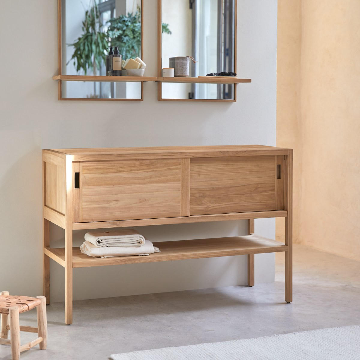 AUFBEWAHRUNGSMÖBEL Arty Natur aus Teak - Naturfarben, Holz (120/80/47cm) - Tikamoon