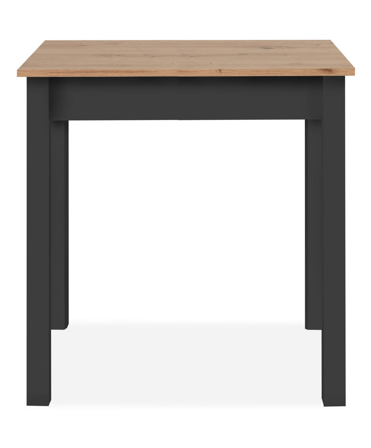 ESSTISCH Eiche Artisan, schwarz 90 x 67 cm, Küchentisch in modernem Design - Schwarz/Eiche Artisan, Holzwerkstoff/Kunststoff (67/90/76cm) - Furn.Design