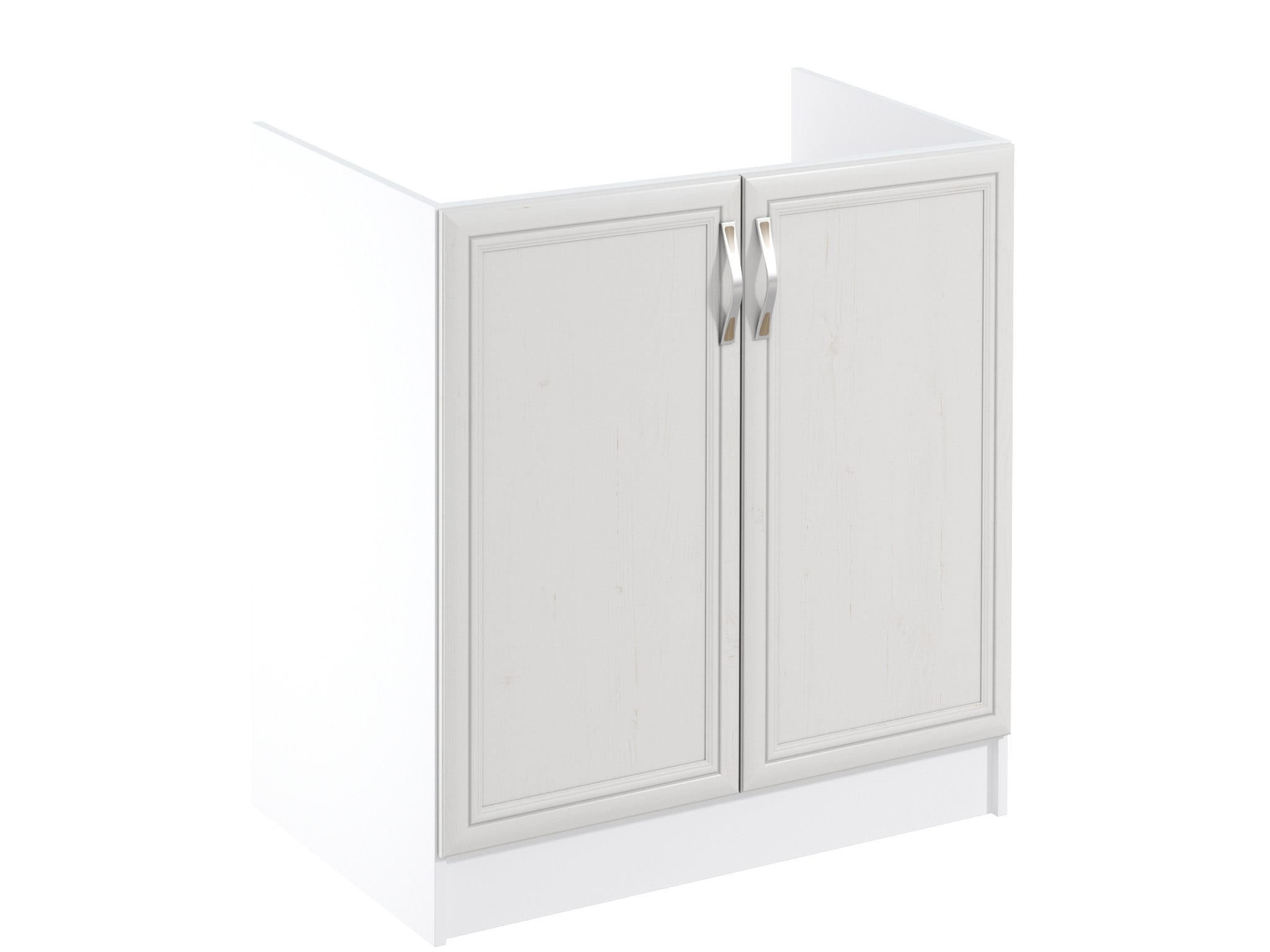 Royal24_Markt Spülenschrank Weiß, Creme 80x82x47 cm